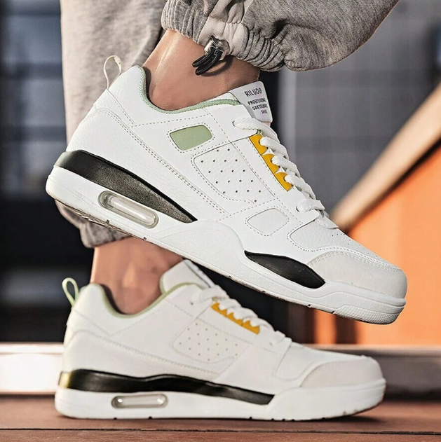 ??Last Day Promotion 70% OFF ??Men's Anti-Slip Graphic Color Block Lace-Up Sports Shoes, Outdoor Skateboarding Sneakers