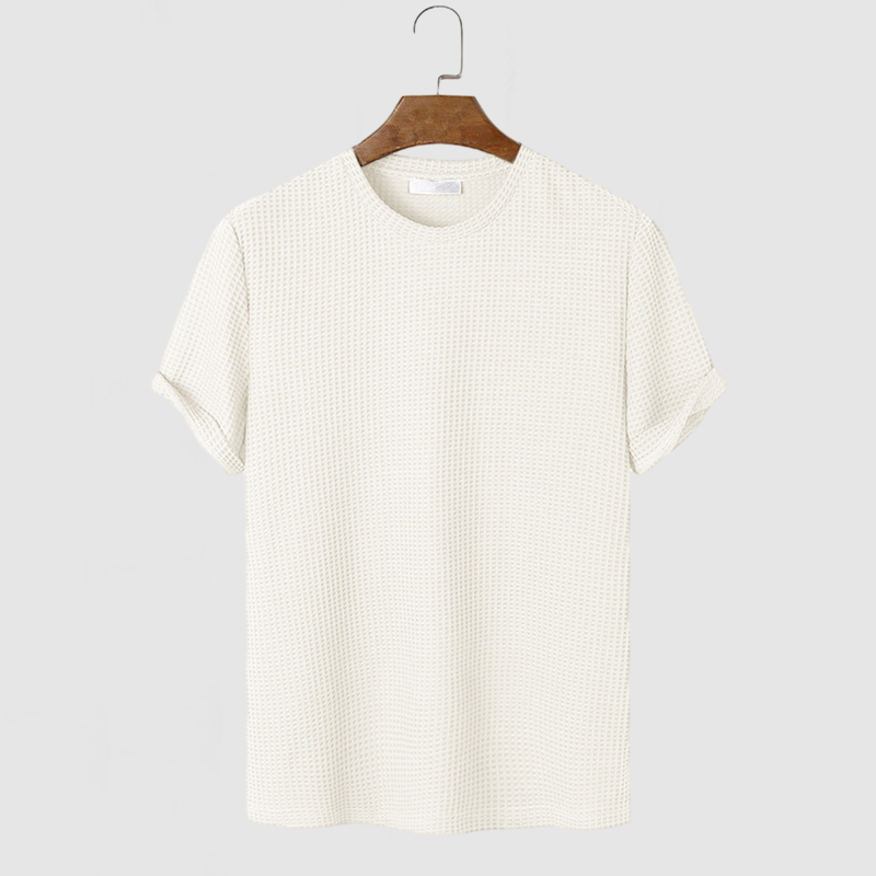 Men's Waffle Cotton Short Sleeve T-Shirt