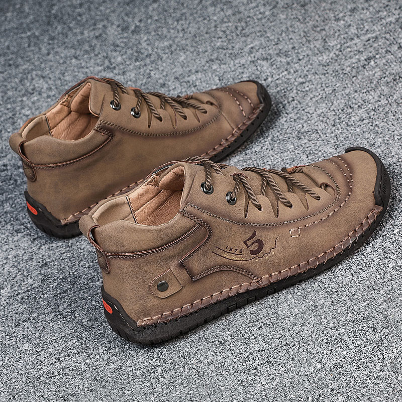 Men's Casual Breathable Leather Arch Support Non-slip Cycling Boots