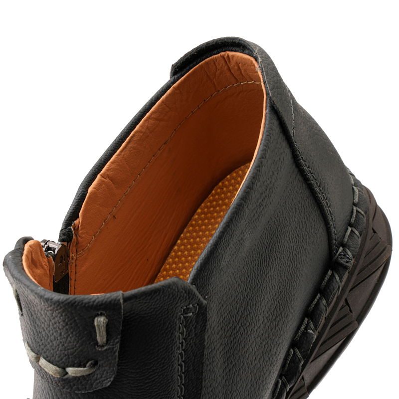 Men's Casual Leather Hand-Stitched Comfortable Non-Slip Slip-On Driving Shoes