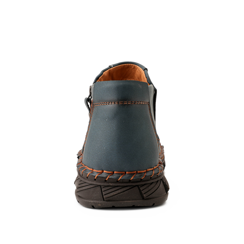 Men's Casual Leather Hand-Stitched Comfortable Non-Slip Slip-On Driving Shoes