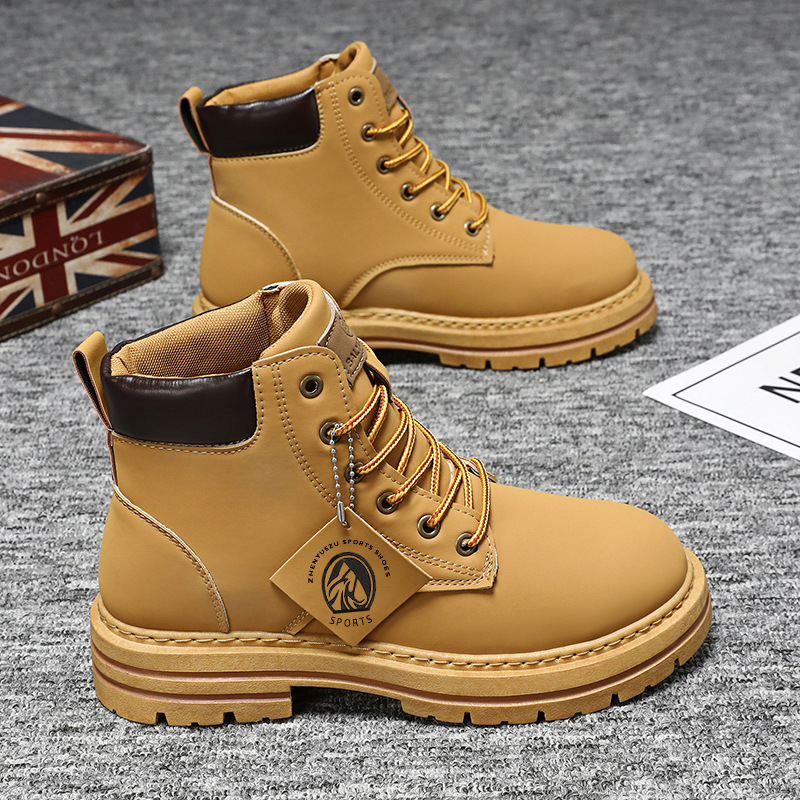Men's Arch Support Genuine Leather Orthopedic Hiking Combat Boots