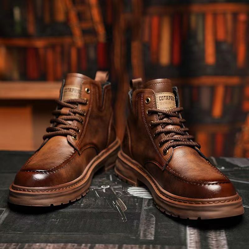 Men's Arch Support Genuine Leather Work Boots