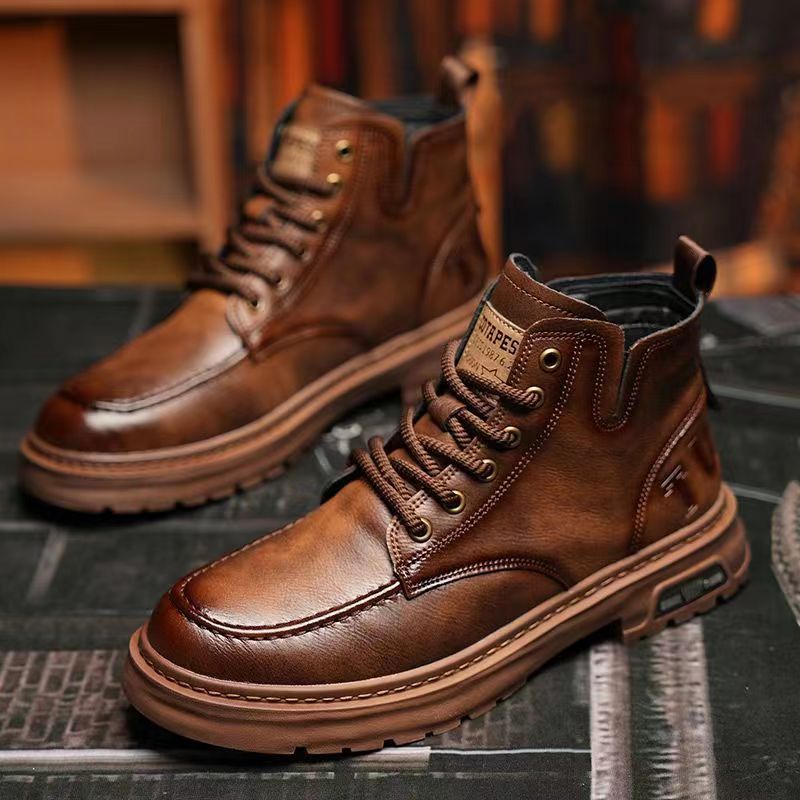 Men's Arch Support Genuine Leather Work Boots
