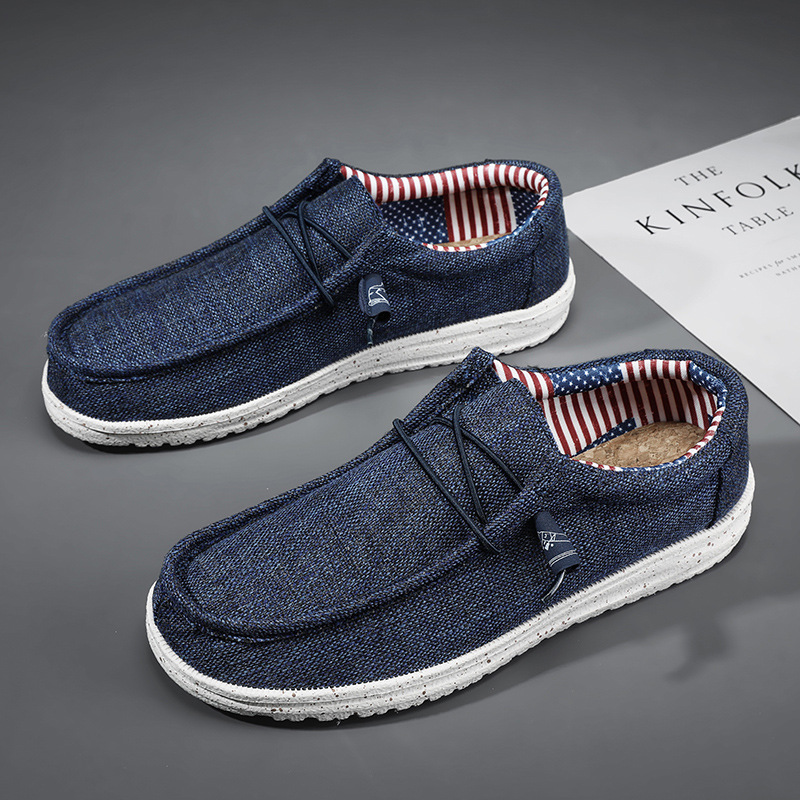 Men Casual Loafers With Lace-Up, Comfortable And Breathable Casual Shoes With Arch Support