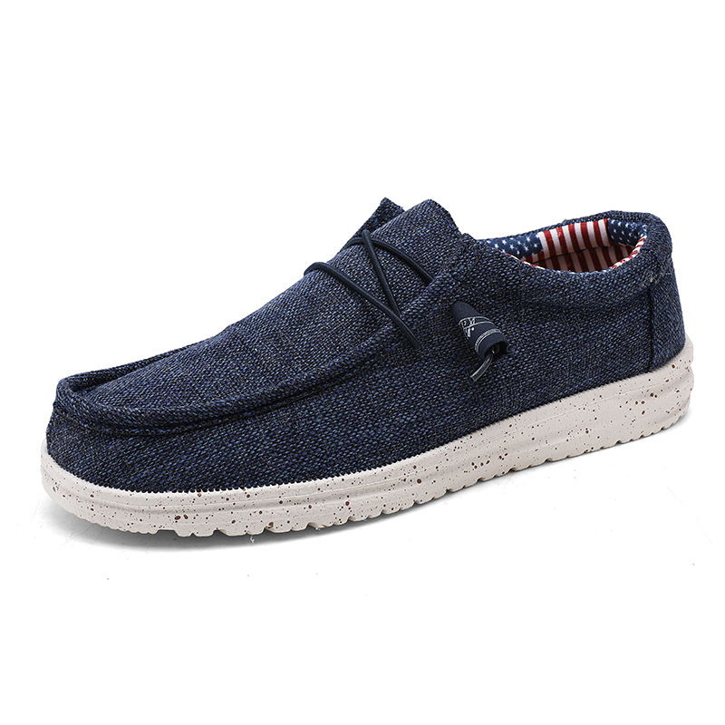 Men Casual Loafers With Lace-Up, Comfortable And Breathable Casual Shoes With Arch Support