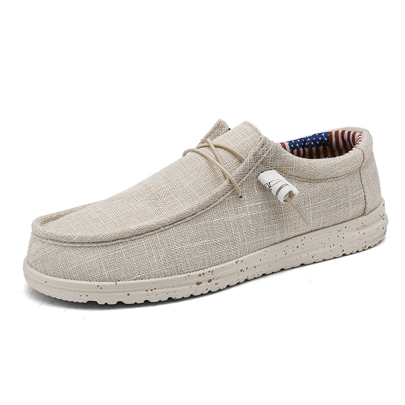 Men Casual Loafers With Lace-Up, Comfortable And Breathable Casual Shoes With Arch Support