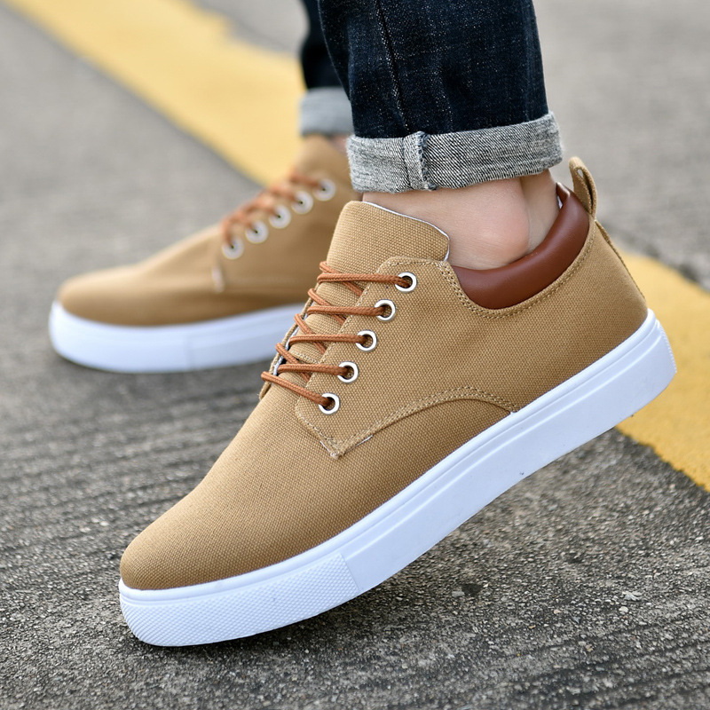 ??Last Day Promotion 70% OFF ??Men's Simple Lace-Up Canvas Shoes, Sporty Outdoor Sneakers with Arch Support