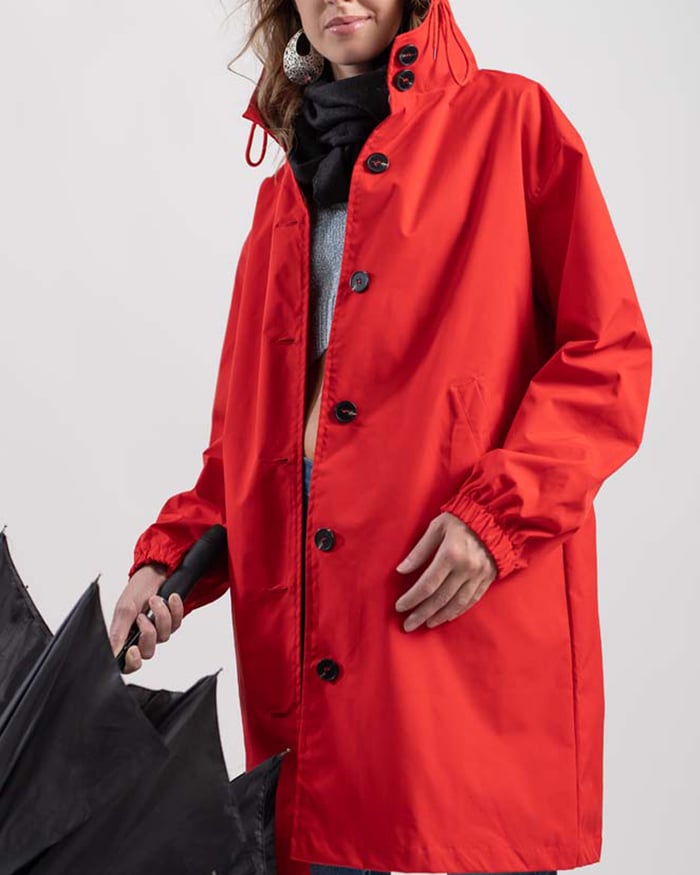 Waterproof Hooded Trench Coat