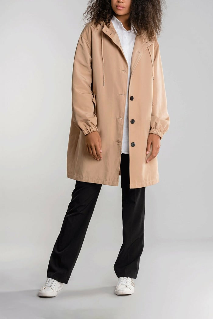 Waterproof Hooded Trench Coat