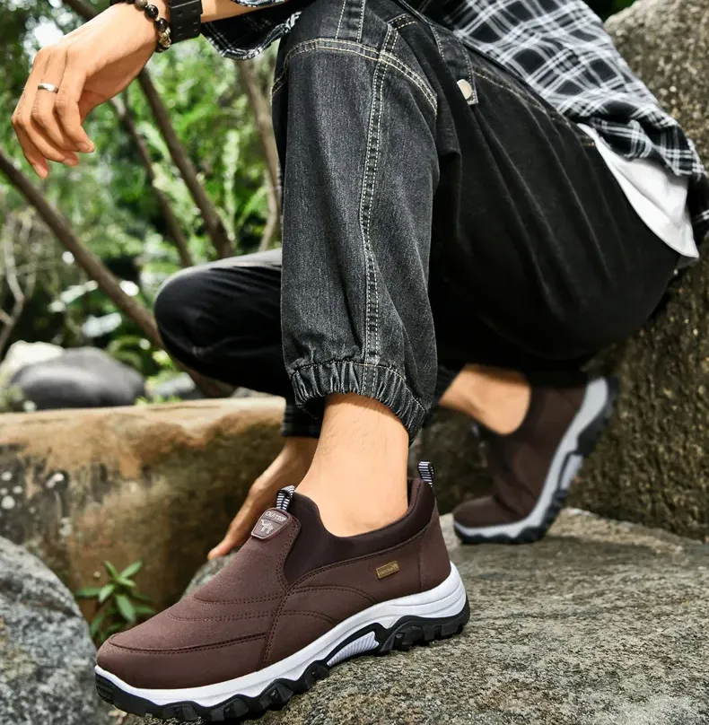 ??LAST DAY 70% OFF??Men's Arch Support & Breathable and Light & Non-Slip Shoes - Proven Plantar Fasciitis, Foot and Heel Pain Relief
