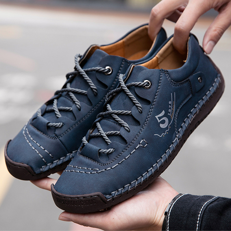 Men's Comfortable Lightweight Breathable Hand Stitching Casual Shoes