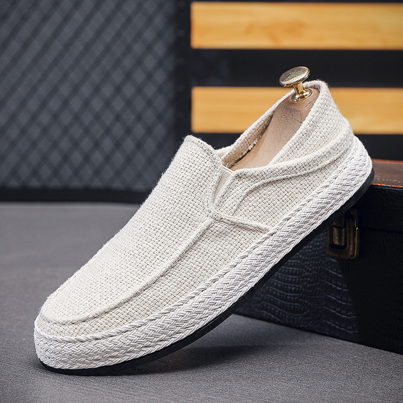Men's Fashion Casual Sports Sneakers Canvas Slip-On Loafers with Arch Support - Eliminate the pain caused by flat feet and plantar fasciitis