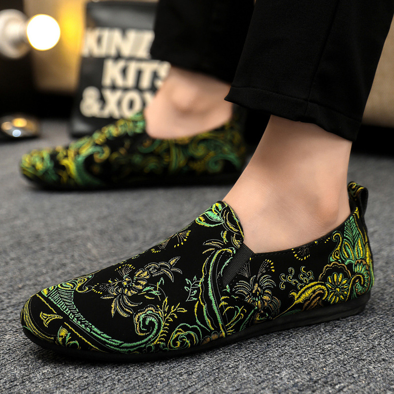 ??Last Day Promotion 70% OFF ??Trendy Spring and Fall Men's Shoes, Fashionable Anti-Slip Durable Loafers, Random Printed Shoe Upper Design