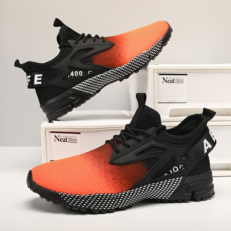 ??Last Day Promotion 70% OFF ??Men's Letter Graphic Lace Up Front Sneakers, Sporty Outdoor Fabric Running Shoes