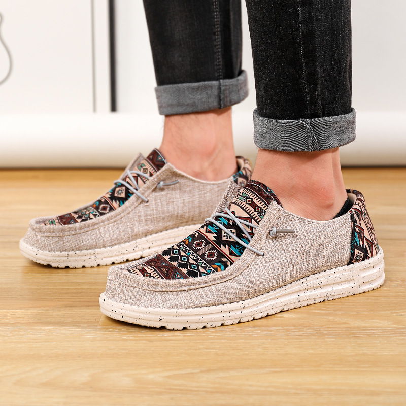 ??Last Day Promotion 70% OFF ??Men's Lightweight Loafers, Casual Pattern Anti-Slip Shoes, Suitable For Outdoor Activities