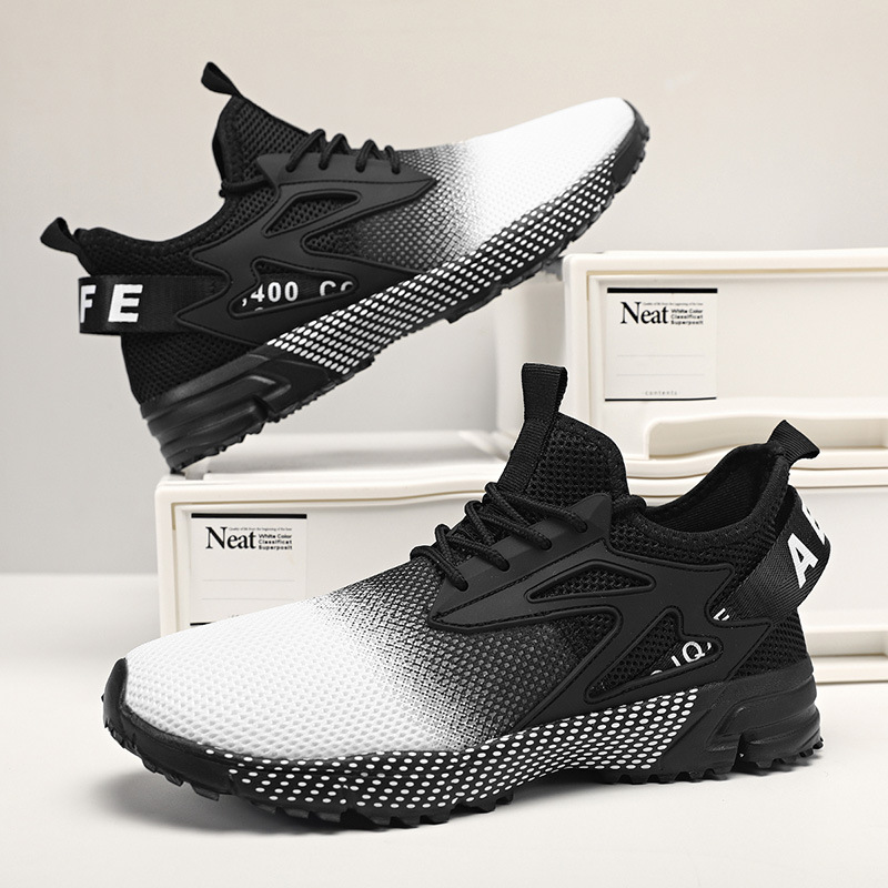 ??Last Day Promotion 70% OFF ??Men's Letter Graphic Lace Up Front Sneakers, Sporty Outdoor Fabric Running Shoes