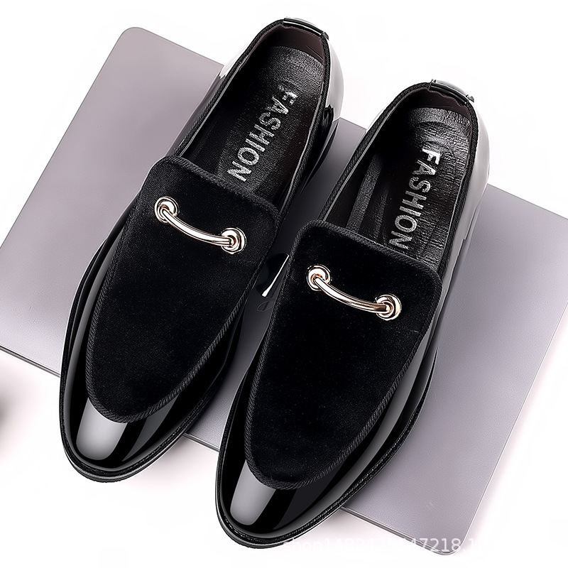 Men's Business Formal Leather Shoes British Style Breathable Casual Soft Bottom Dress Shoes, Black Penny Loafers For Wedding