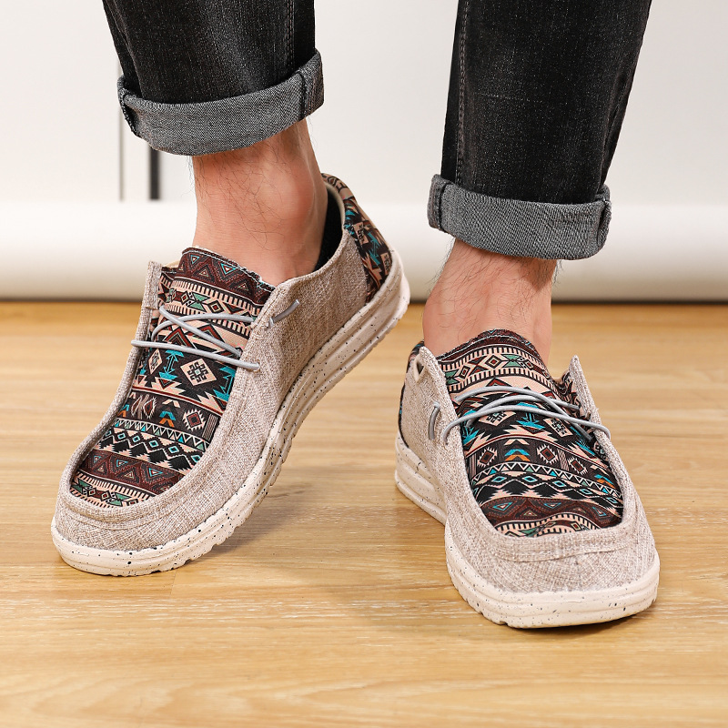??Last Day Promotion 70% OFF ??Men's Lightweight Loafers, Casual Pattern Anti-Slip Shoes, Suitable For Outdoor Activities