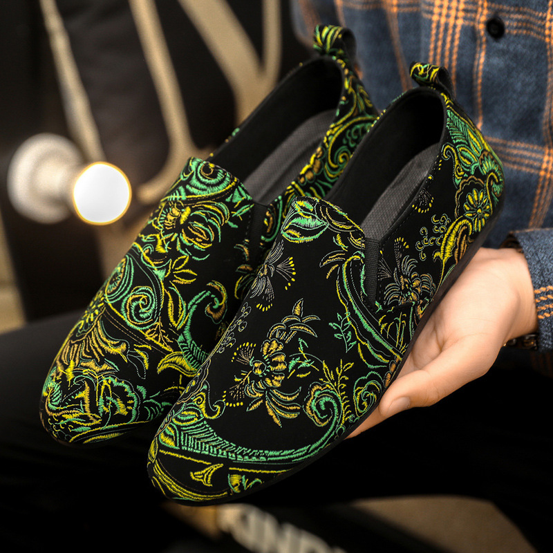 ??Last Day Promotion 70% OFF ??Trendy Spring and Fall Men's Shoes, Fashionable Anti-Slip Durable Loafers, Random Printed Shoe Upper Design