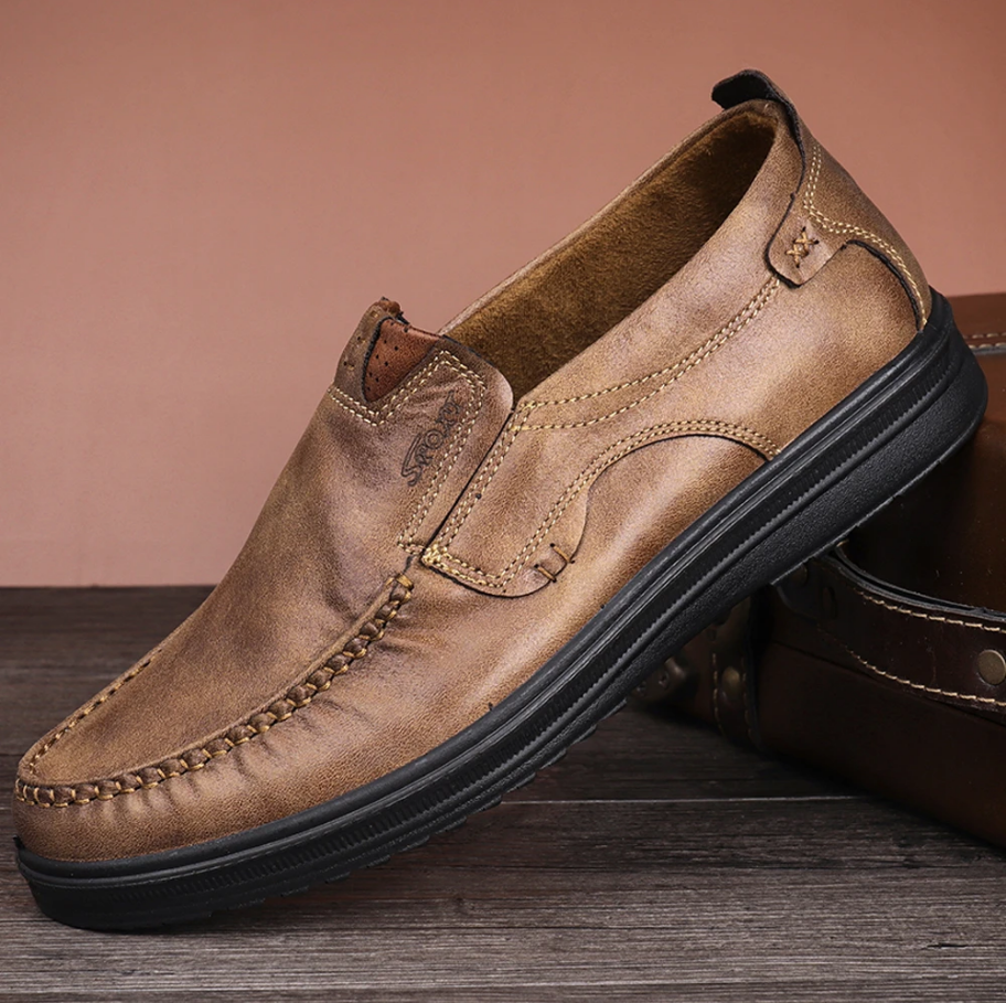 Last Day 50% OFF??Men's Premium Leather Lightweight Comfy Casual Slip-on Loafers