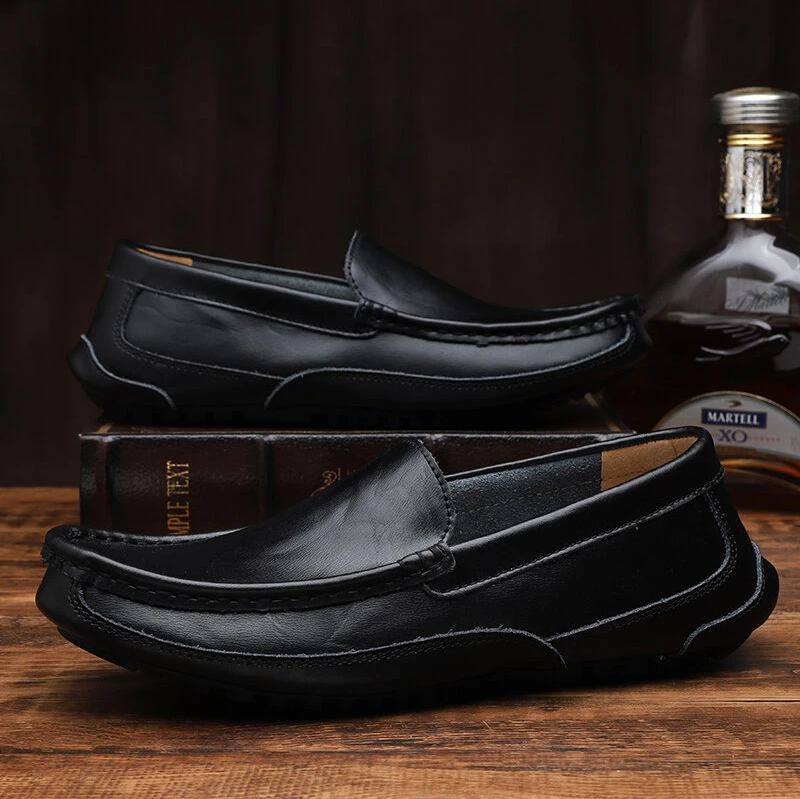 Phanile? Men's Genuine Leather Casual Business Driving Slip-On Loafers
