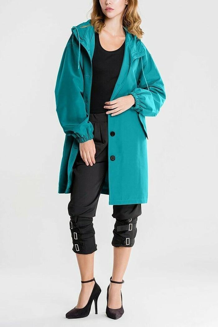 Waterproof Hooded Trench Coat