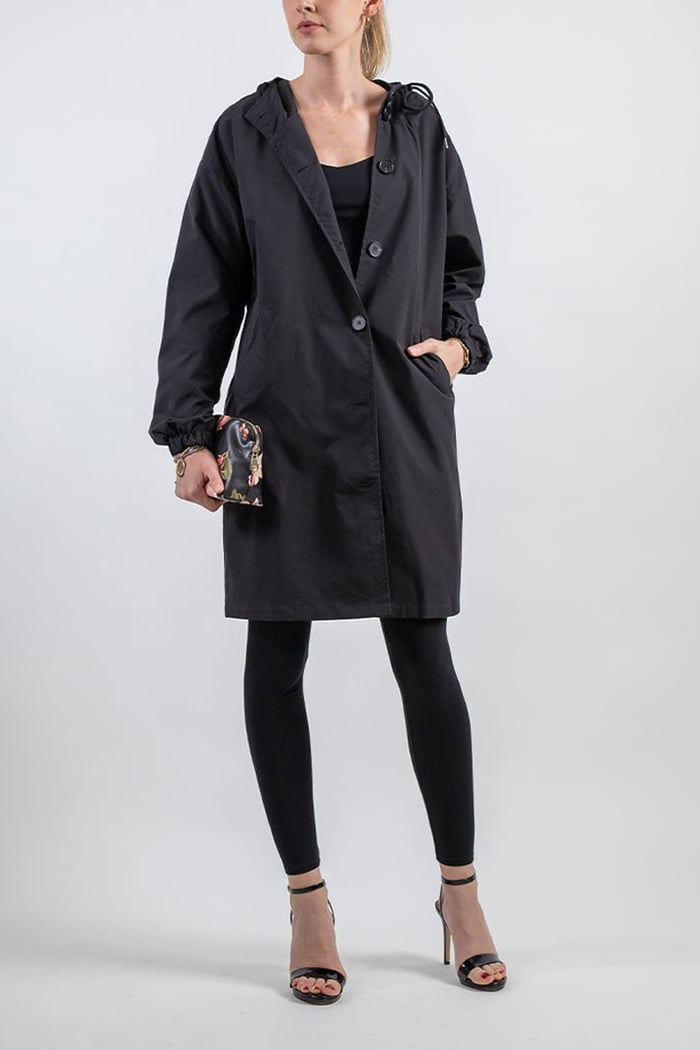 Waterproof Hooded Trench Coat