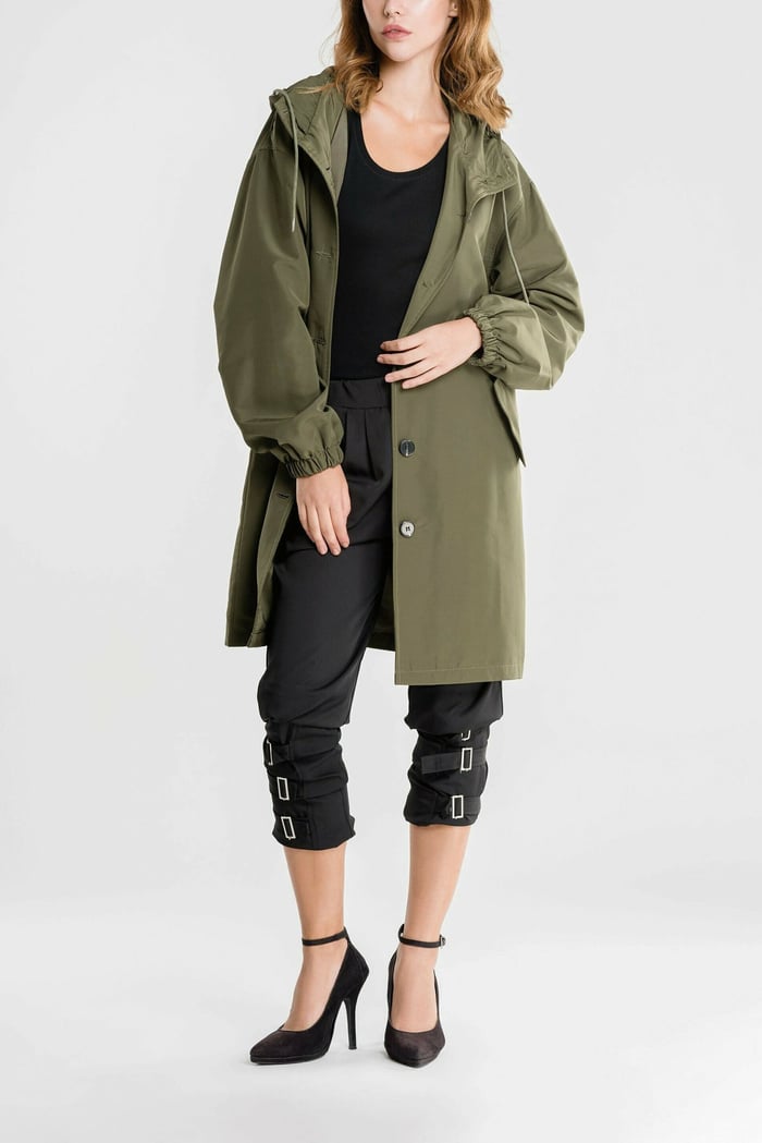 Waterproof Hooded Trench Coat