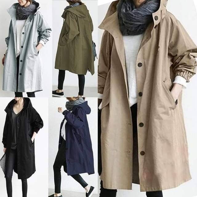 Waterproof Hooded Trench Coat