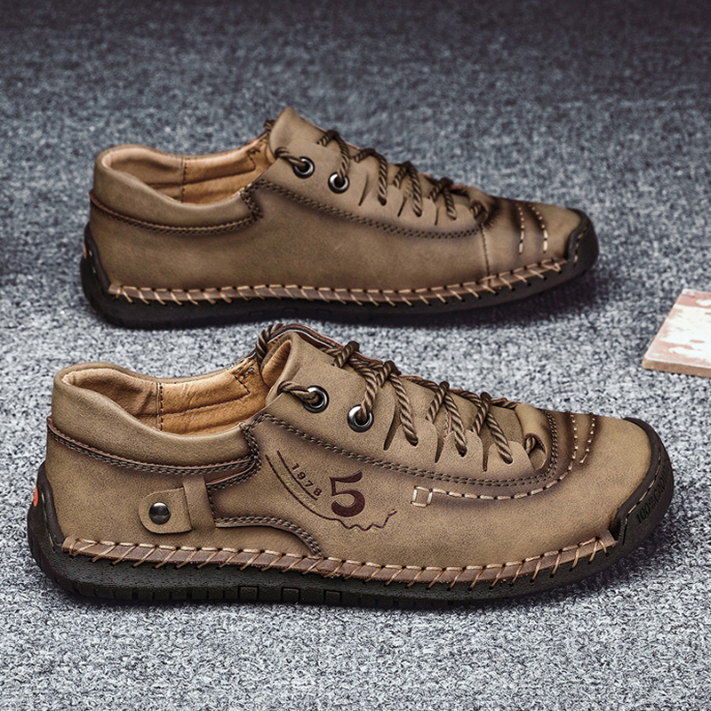 Men's Comfortable Lightweight Breathable Hand Stitching Casual Shoes