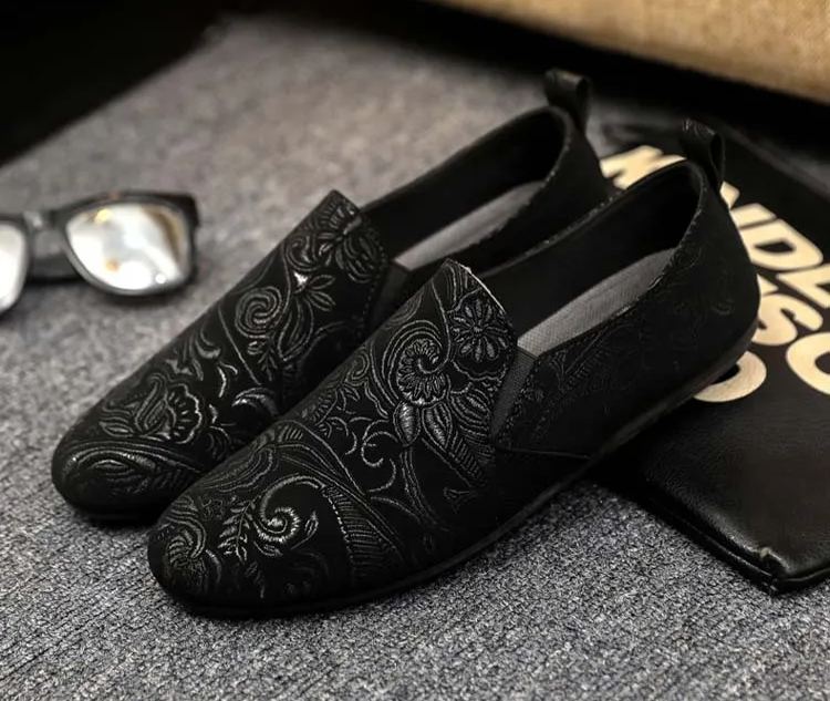 ??Last Day Promotion 70% OFF ??Trendy Summer Men's Shoes, Fashionable Anti-Slip Durable Penny Loafers, Random Printed Shoe Upper Design