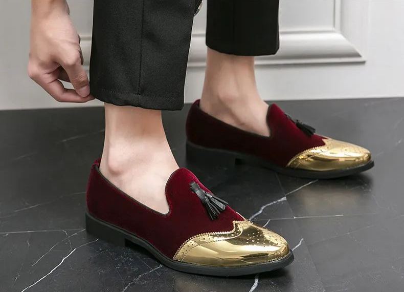 ??Last Day Promotion 70% OFF ??Men's Casual Shoes Tassel Loafers Wingtip Brogues Comfort Slip On Walking Velvet Shoes