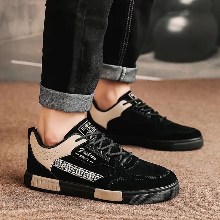 ??Last Day Promotion 70% OFF ??Men's Outdoor Casual Sports Shoes - Stylish Lightweight Waterproof Sneakers - 38-47 Size Durable Comfortable Thick-Soled Skate Shoes - Loose Fit All-Season Anti-Skid Skateboarding Safety Big Size Suede Sneakers