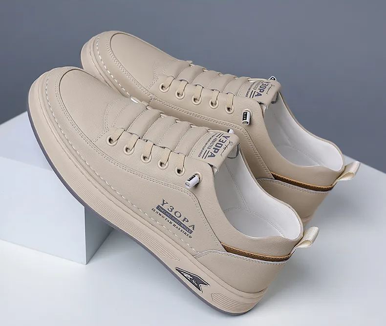 ??Last Day Promotion 70% OFF ??2024 Spring New Business Casual Leather Shoes Fashion Soft Sole Men's Board Shoes Trend Versatile Walking Sports Shoes