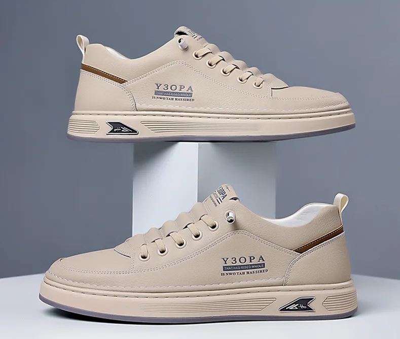 ??Last Day Promotion 70% OFF ??2024 Spring New Business Casual Leather Shoes Fashion Soft Sole Men's Board Shoes Trend Versatile Walking Sports Shoes