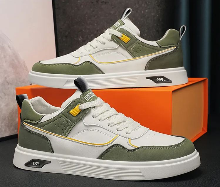 ??Last Day Promotion 70% OFF ??Men's Casual Shoes Spring and Summer 2023 New Breathable Trendy Sports Board Shoes Black Leather Tide Shoes Students' Shoes