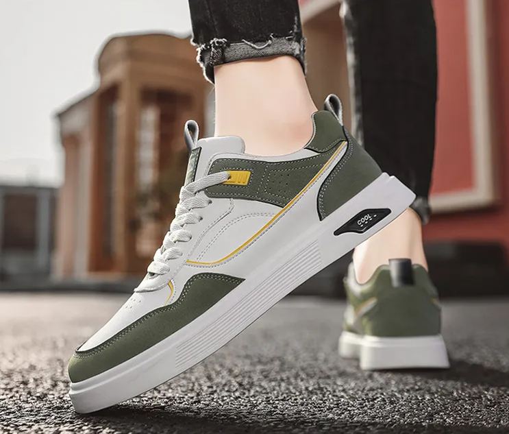 ??Last Day Promotion 70% OFF ??Men's Casual Shoes Spring and Summer 2023 New Breathable Trendy Sports Board Shoes Black Leather Tide Shoes Students' Shoes