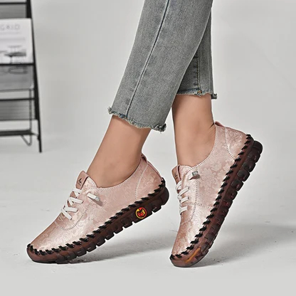 70 % de réduction aujourd'hui - Chaussures en cuir pour femmes, cousues à la main, avec bout large