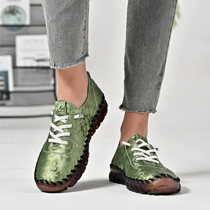 70 % de réduction aujourd'hui - Chaussures en cuir pour femmes, cousues à la main, avec bout large