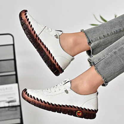 70 % de réduction aujourd'hui - Chaussures en cuir pour femmes, cousues à la main, avec bout large