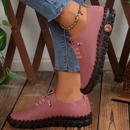 70 % de réduction aujourd'hui - Chaussures en cuir pour femmes, cousues à la main, avec bout large