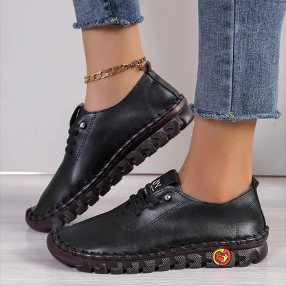 70 % de réduction aujourd'hui - Chaussures en cuir pour femmes, cousues à la main, avec bout large