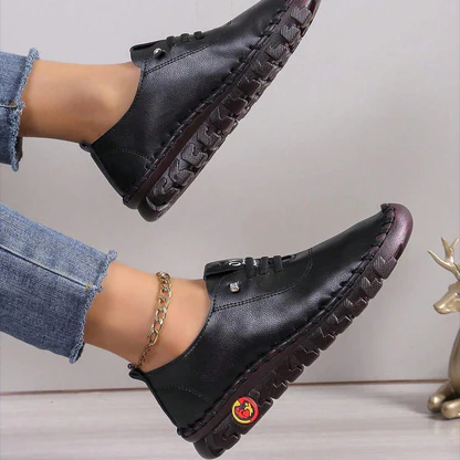 70 % de réduction aujourd'hui - Chaussures en cuir pour femmes, cousues à la main, avec bout large