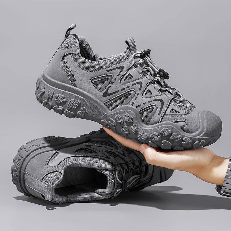 Chaussures de sport pour hommes à semelle épaisse, en mesh respirant, avec soutien de la voûte plantaire, idéales pour la randonnée