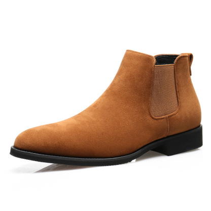 Bottines Chelsea rétro en daim pour hommes de style britannique