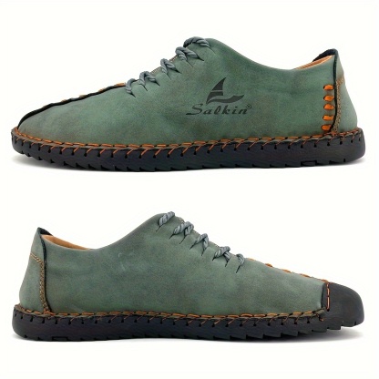 🔥Baskets rétro pour hommes faites main - Chaussures lacées confortables et antidérapantes pour les activités extérieures et décontractées