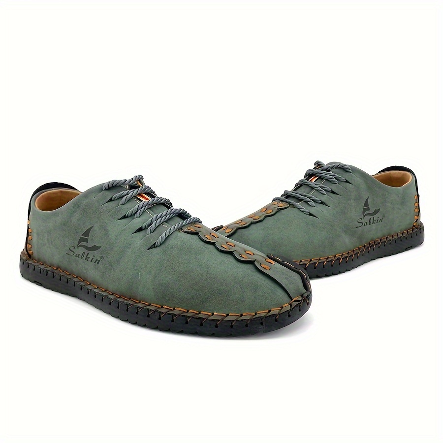 🔥Baskets rétro pour hommes faites main - Chaussures lacées confortables et antidérapantes pour les activités extérieures et décontractées