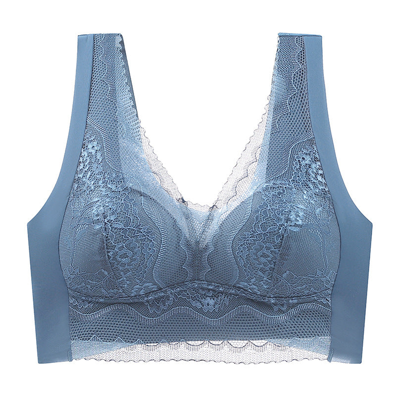 Soutien-gorge en dentelle sans couture et anti-exposition