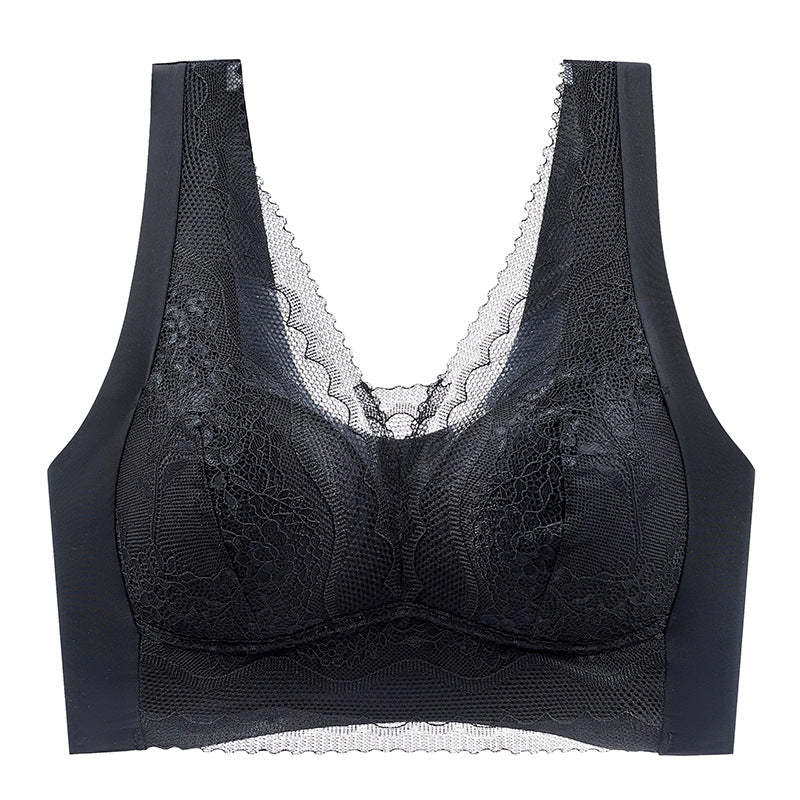 Soutien-gorge en dentelle sans couture et anti-exposition